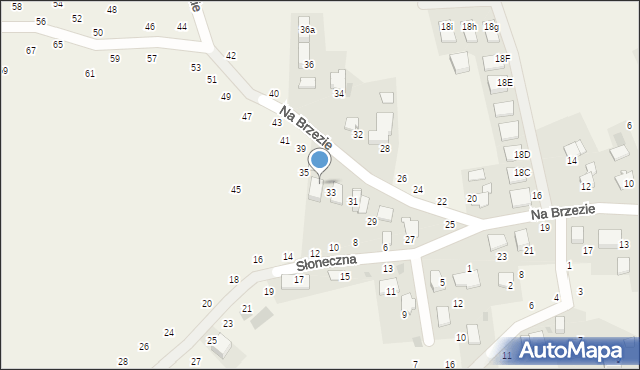 Modlniczka, Na Brzezie, 37, mapa Modlniczka