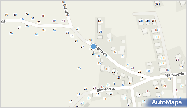 Modlniczka, Na Brzezie, 41, mapa Modlniczka