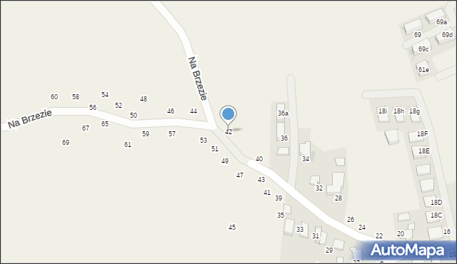 Modlniczka, Na Brzezie, 42, mapa Modlniczka