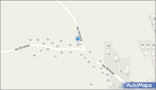 Modlniczka, Na Brzezie, 44, mapa Modlniczka