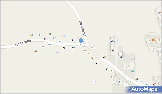 Modlniczka, Na Brzezie, 55, mapa Modlniczka