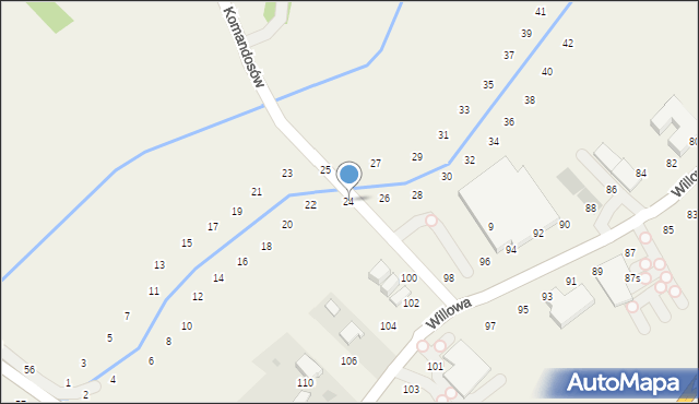 Modlniczka, Na Wedonkach, 24, mapa Modlniczka