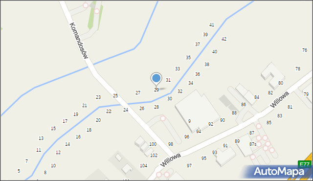 Modlniczka, Na Wedonkach, 29, mapa Modlniczka