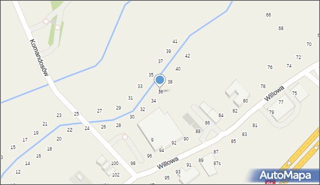 Modlniczka, Na Wedonkach, 36, mapa Modlniczka