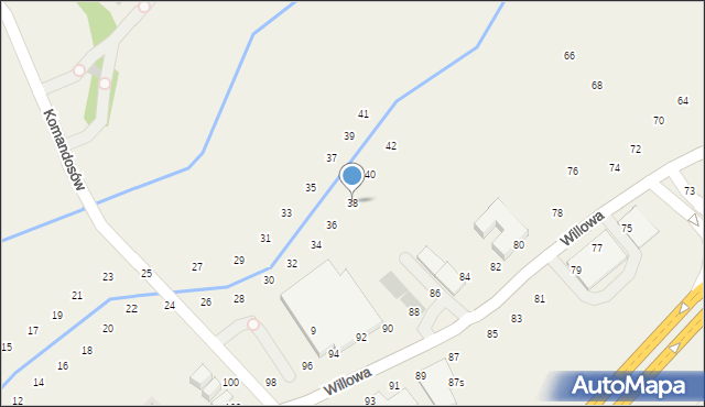 Modlniczka, Na Wedonkach, 38, mapa Modlniczka