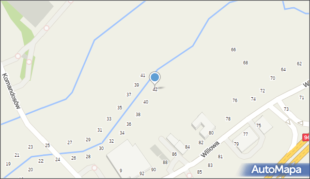 Modlniczka, Na Wedonkach, 42, mapa Modlniczka