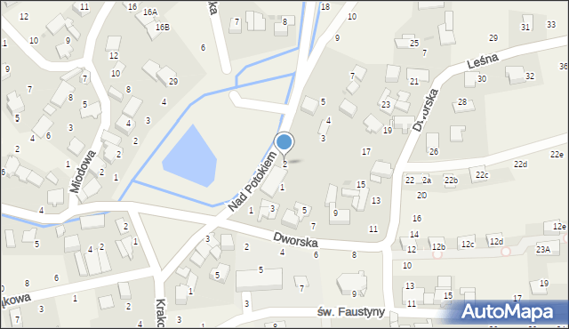 Modlniczka, Nad Potokiem, 2, mapa Modlniczka