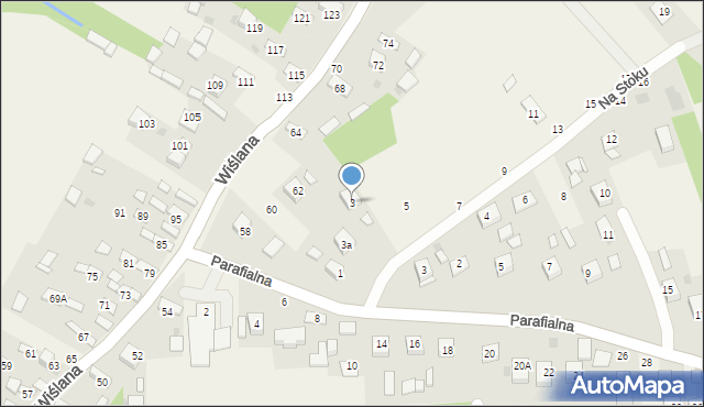 Mokrzyska, Na Stoku, 3, mapa Mokrzyska