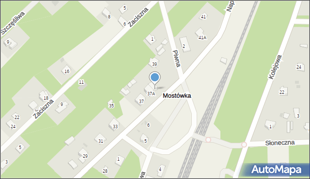 Mostówka, Napoleońska, 37B, mapa Mostówka