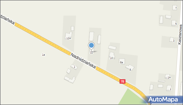 Motkowice, Nadnidziańska, 12, mapa Motkowice