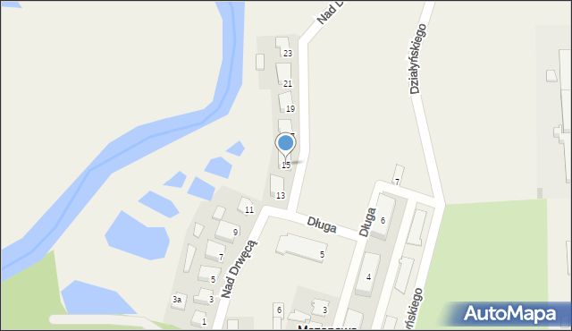 Mszanowo, Nad Drwęcą, 15, mapa Mszanowo