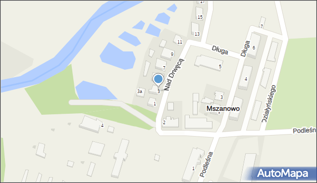 Mszanowo, Nad Drwęcą, 3, mapa Mszanowo