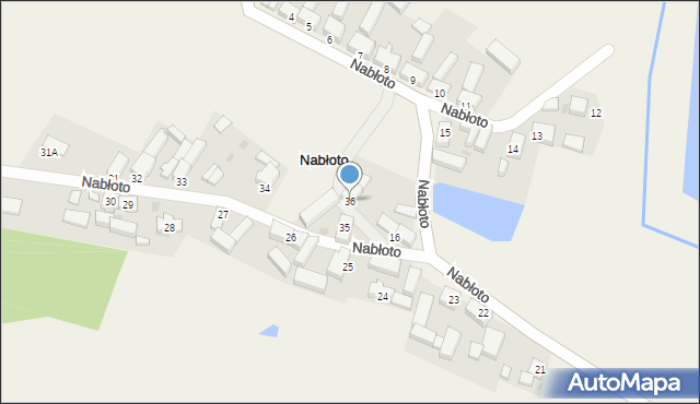 Nabłoto, Nabłoto, 36, mapa Nabłoto