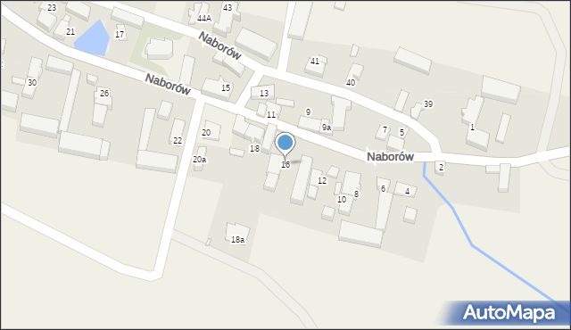 Naborów, Naborów, 16, mapa Naborów