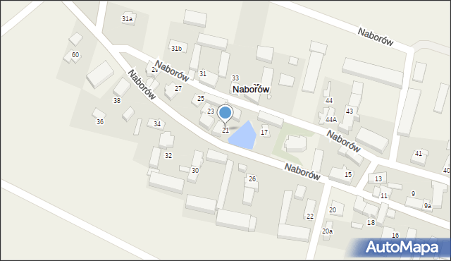 Naborów, Naborów, 21, mapa Naborów