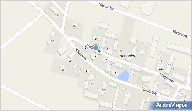 Naborów, Naborów, 27, mapa Naborów