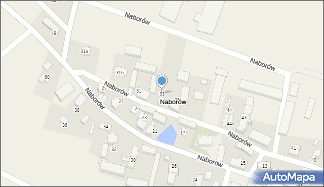 Naborów, Naborów, 33, mapa Naborów