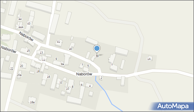 Naborów, Naborów, 39, mapa Naborów