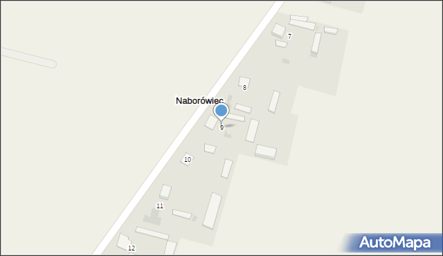 Naborówiec, Naborówiec, 9, mapa Naborówiec