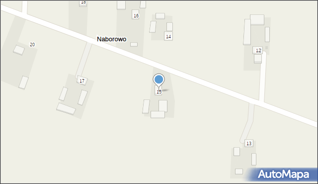 Naborowo, Naborowo, 15, mapa Naborowo