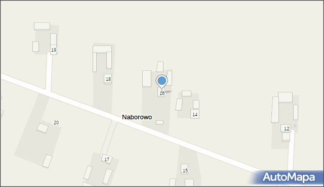 Naborowo, Naborowo, 16, mapa Naborowo