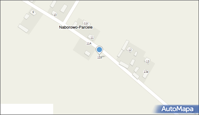 Naborowo-Parcele, Naborowo-Parcele, 11b, mapa Naborowo-Parcele