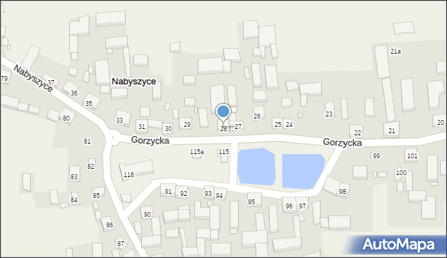 Nabyszyce, Nabyszyce, 28, mapa Nabyszyce