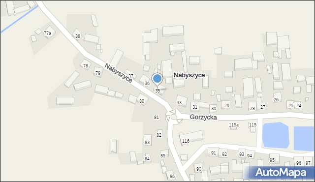 Nabyszyce, Nabyszyce, 35, mapa Nabyszyce