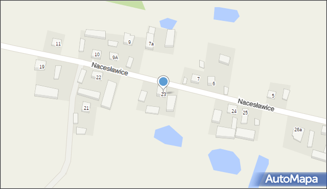 Nacesławice, Nacesławice, 23, mapa Nacesławice