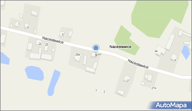 Nacesławice, Nacesławice, 26, mapa Nacesławice