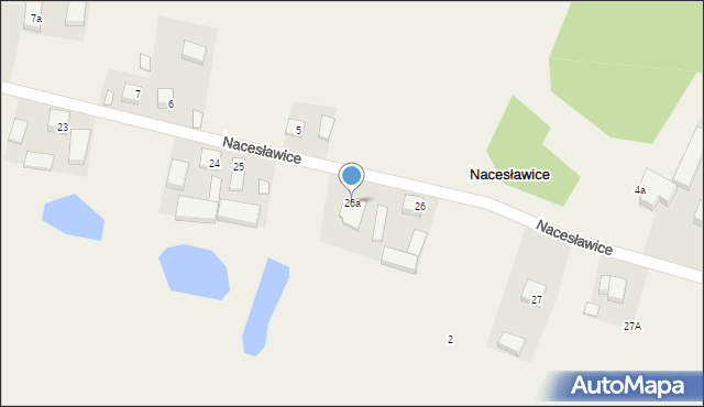 Nacesławice, Nacesławice, 26a, mapa Nacesławice