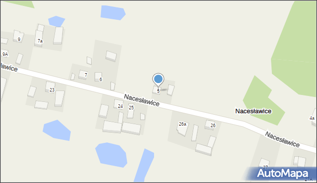 Nacesławice, Nacesławice, 5, mapa Nacesławice