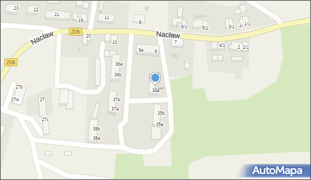 Nacław, Nacław, 34a, mapa Nacław