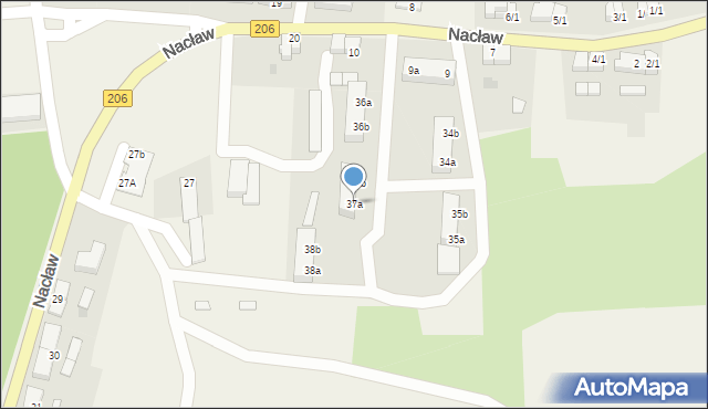 Nacław, Nacław, 37a, mapa Nacław