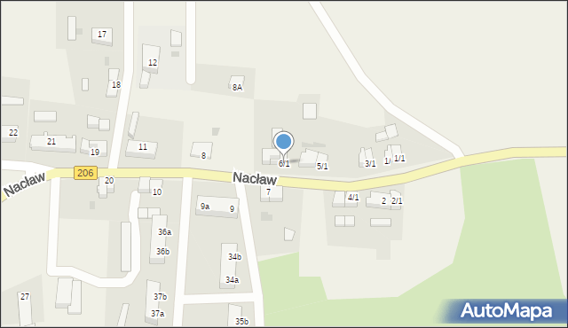 Nacław, Nacław, 6/1, mapa Nacław