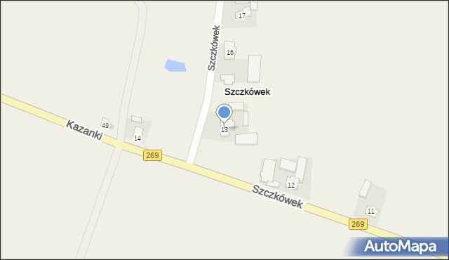 Naczachowo, Naczachowo, 13, mapa Naczachowo