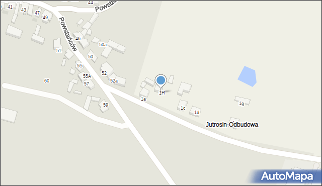 Nad Stawem, Nad Stawem, 1H, mapa Nad Stawem