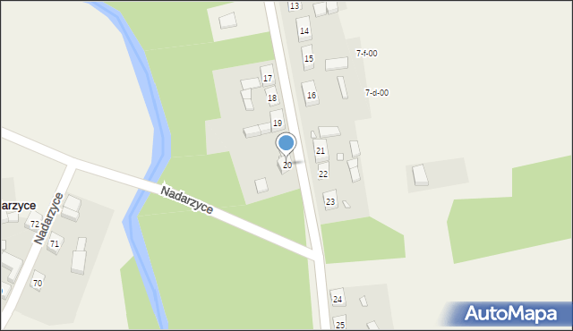 Nadarzyce, Nadarzyce, 20, mapa Nadarzyce