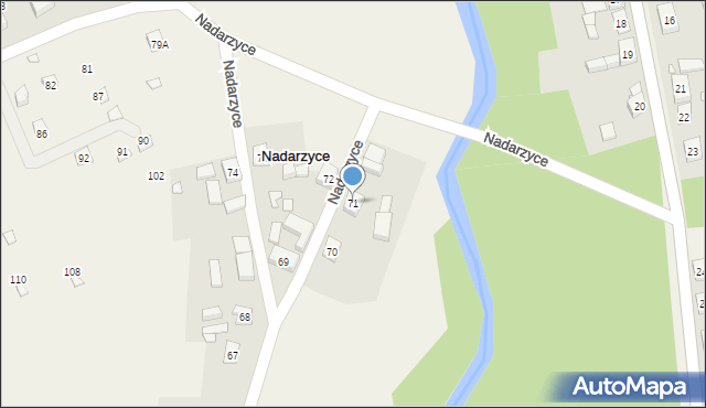 Nadarzyce, Nadarzyce, 71, mapa Nadarzyce