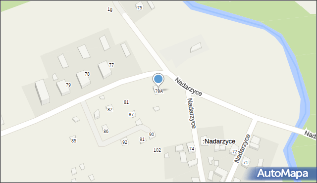 Nadarzyce, Nadarzyce, 79A, mapa Nadarzyce