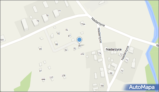 Nadarzyce, Nadarzyce, 90, mapa Nadarzyce