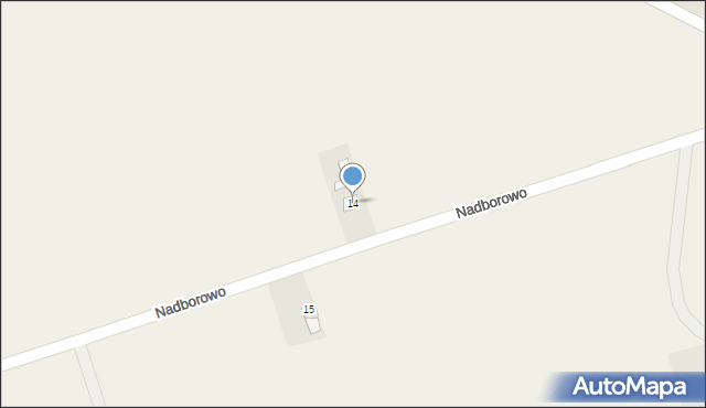 Nadborowo, Nadborowo, 14, mapa Nadborowo