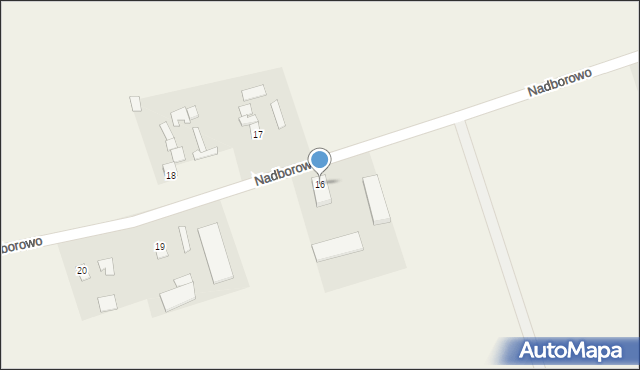 Nadborowo, Nadborowo, 16, mapa Nadborowo