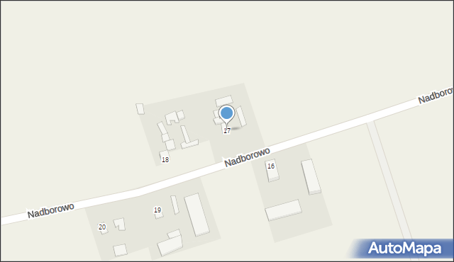 Nadborowo, Nadborowo, 17, mapa Nadborowo