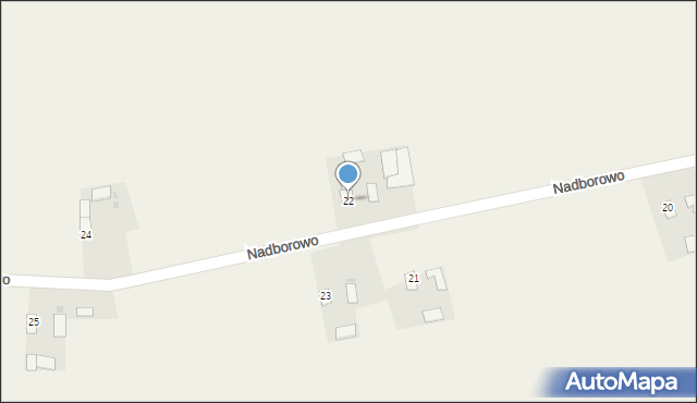 Nadborowo, Nadborowo, 22, mapa Nadborowo