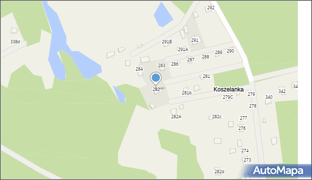 Nadkole, Nadkole, 282, mapa Nadkole