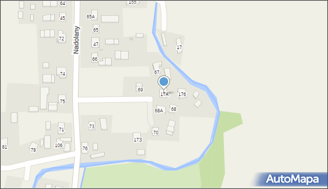 Nadolany, Nadolany, 17A, mapa Nadolany