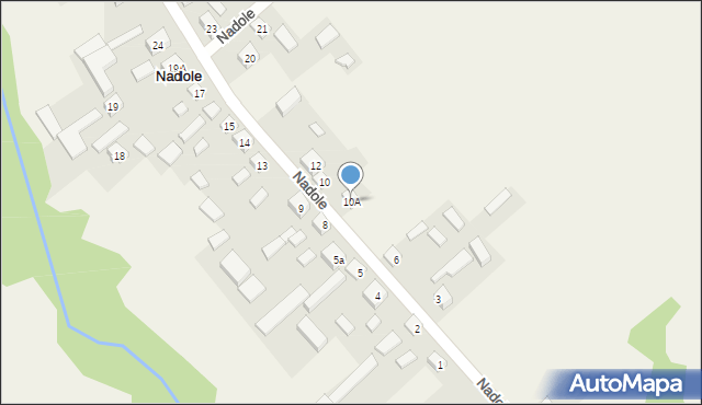 Nadole, Nadole, 10A, mapa Nadole