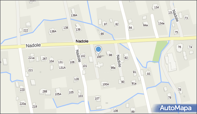 Nadole, Nadole, 100, mapa Nadole