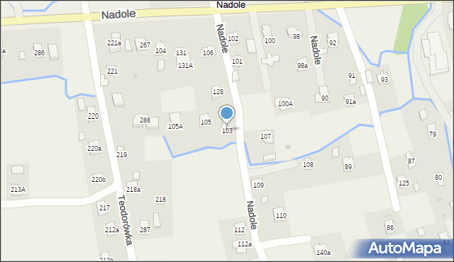 Nadole, Nadole, 103, mapa Nadole